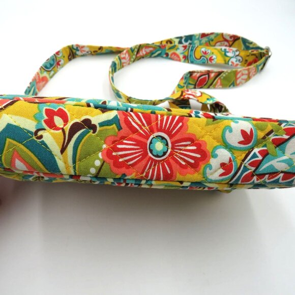 Vera Bradley Purse Provencal Crossbody Bag Yellow Quilted Built In Wallet - Picture 4 of 9